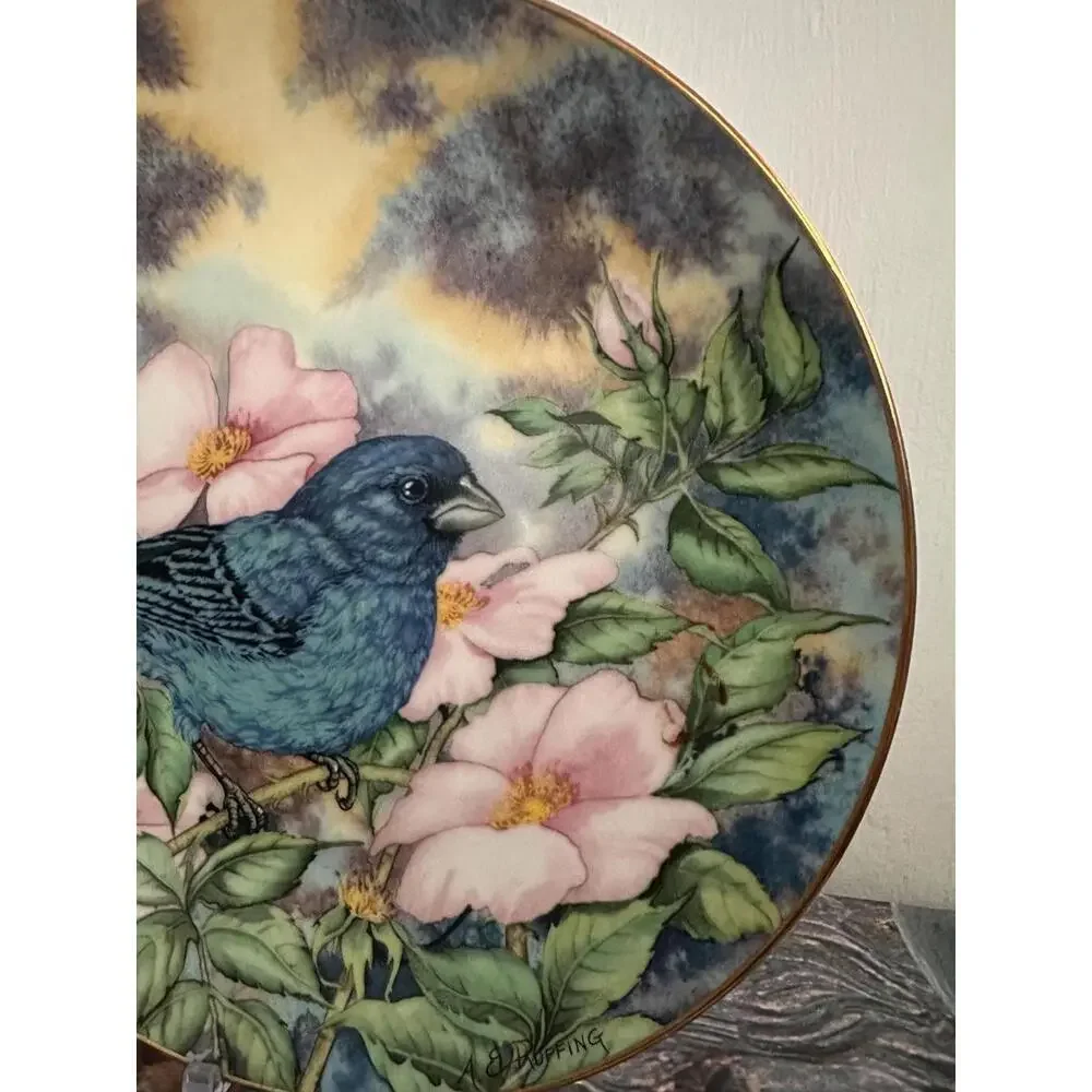 Indigo Bunting Songbirds of the South Series Collector Plate by Royal Windsor
